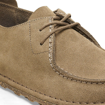 Utti Lace Suede Leather in Color Gray Taupe | Birkenstock