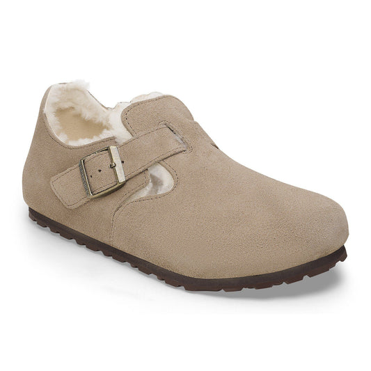 London Shearling Suede Leather in Color Taupe | Birkenstock