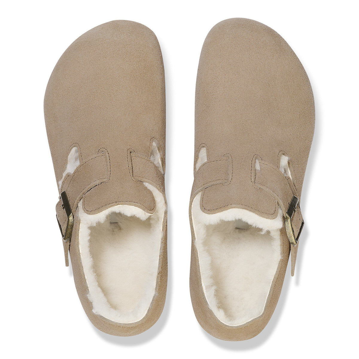 London Shearling Suede Leather in Color Taupe | Birkenstock