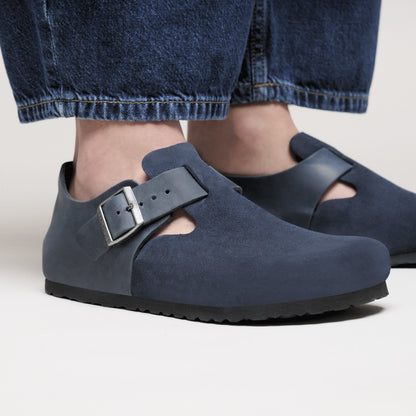 London Mixed Leather in Color New Navy | Birkenstock