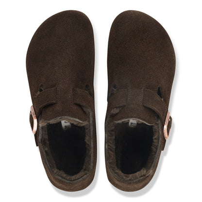 London Shearling Suede Leather in Color Mocha | Birkenstock