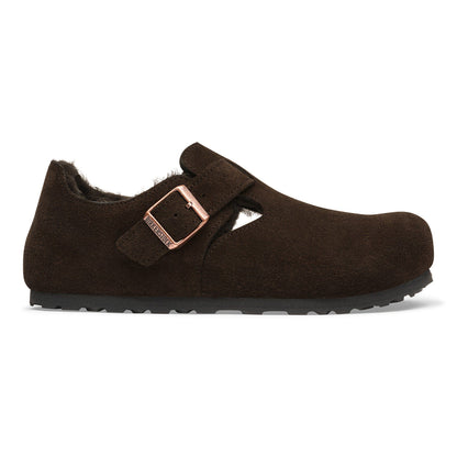 London Shearling Suede Leather in Color Mocha | Birkenstock