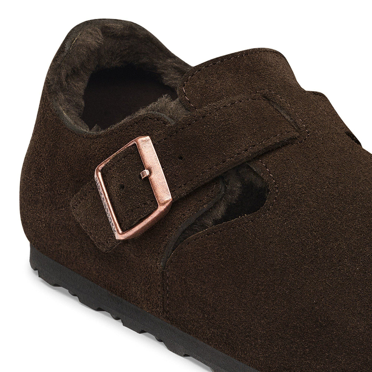 London Shearling Suede Leather in Color Mocha | Birkenstock