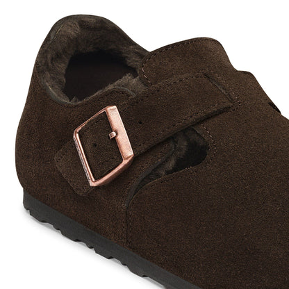 London Shearling Suede Leather in Color Mocha | Birkenstock