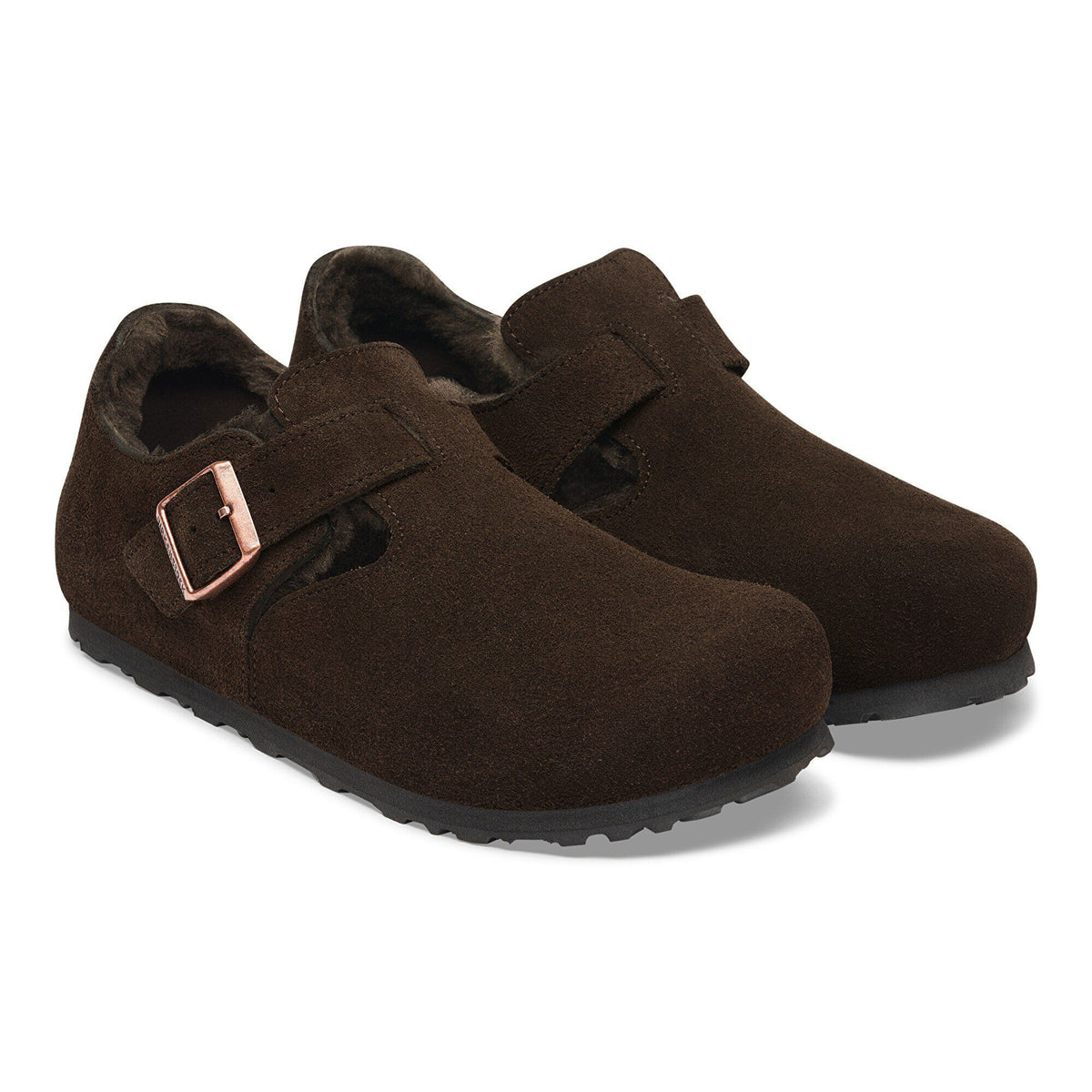 London Shearling Suede Leather in Color Mocha | Birkenstock