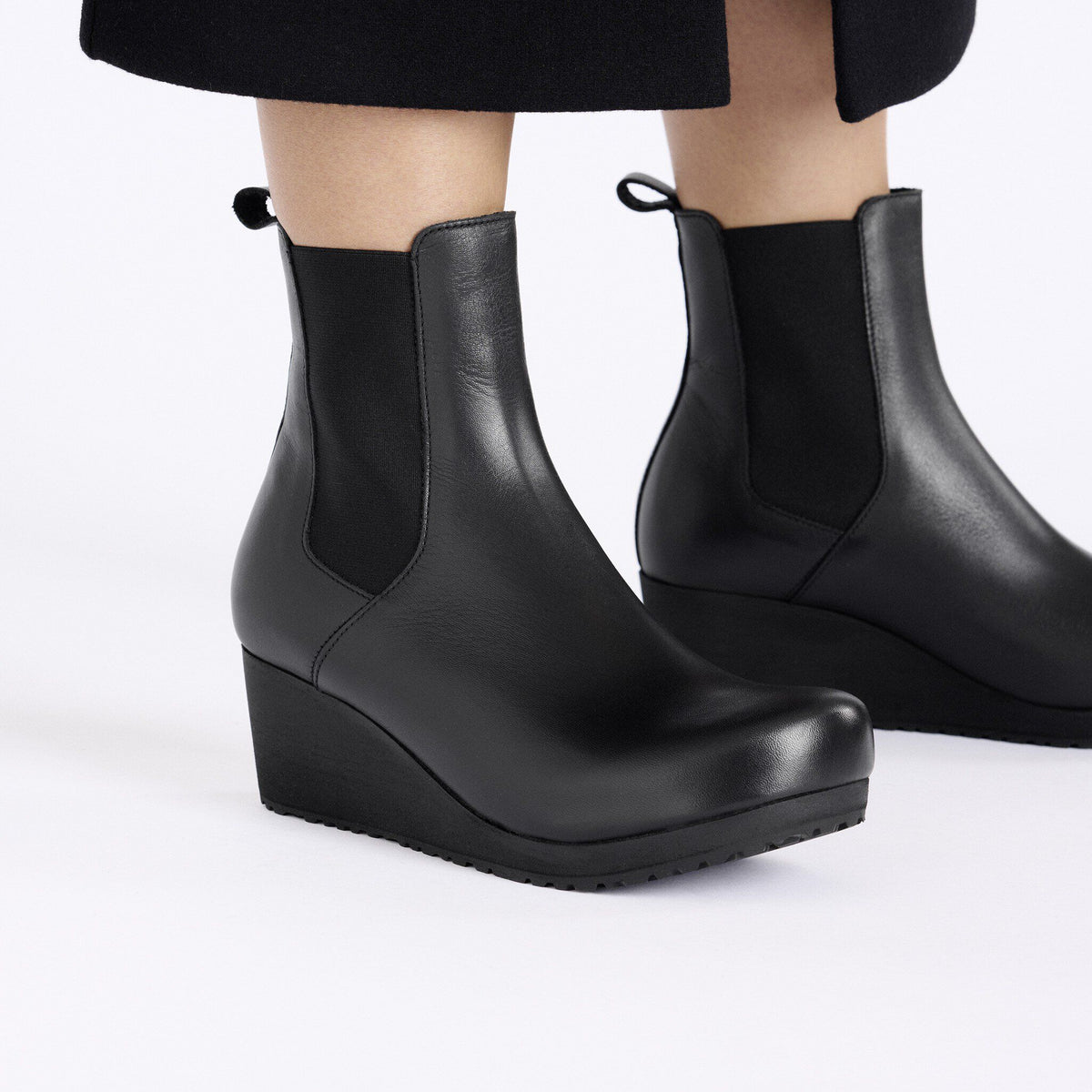 Ebba Slip On Leather in Color Black/Black | Birkenstock