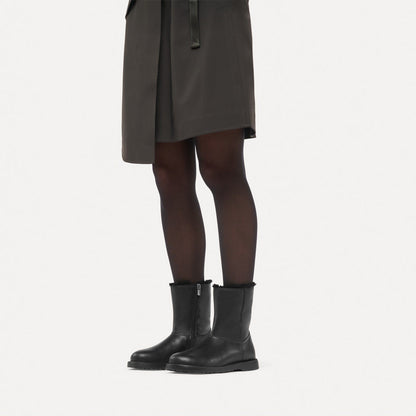 Uppsala Zip Shearling Leather in Color Black | Birkenstock