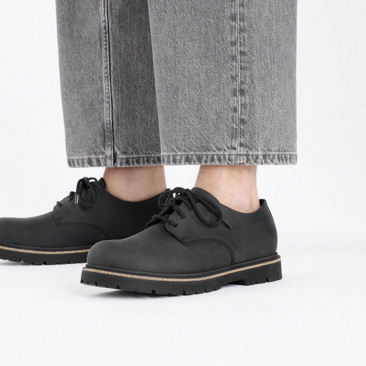 Highwood Lace Low Leather in Color Black | Birkenstock