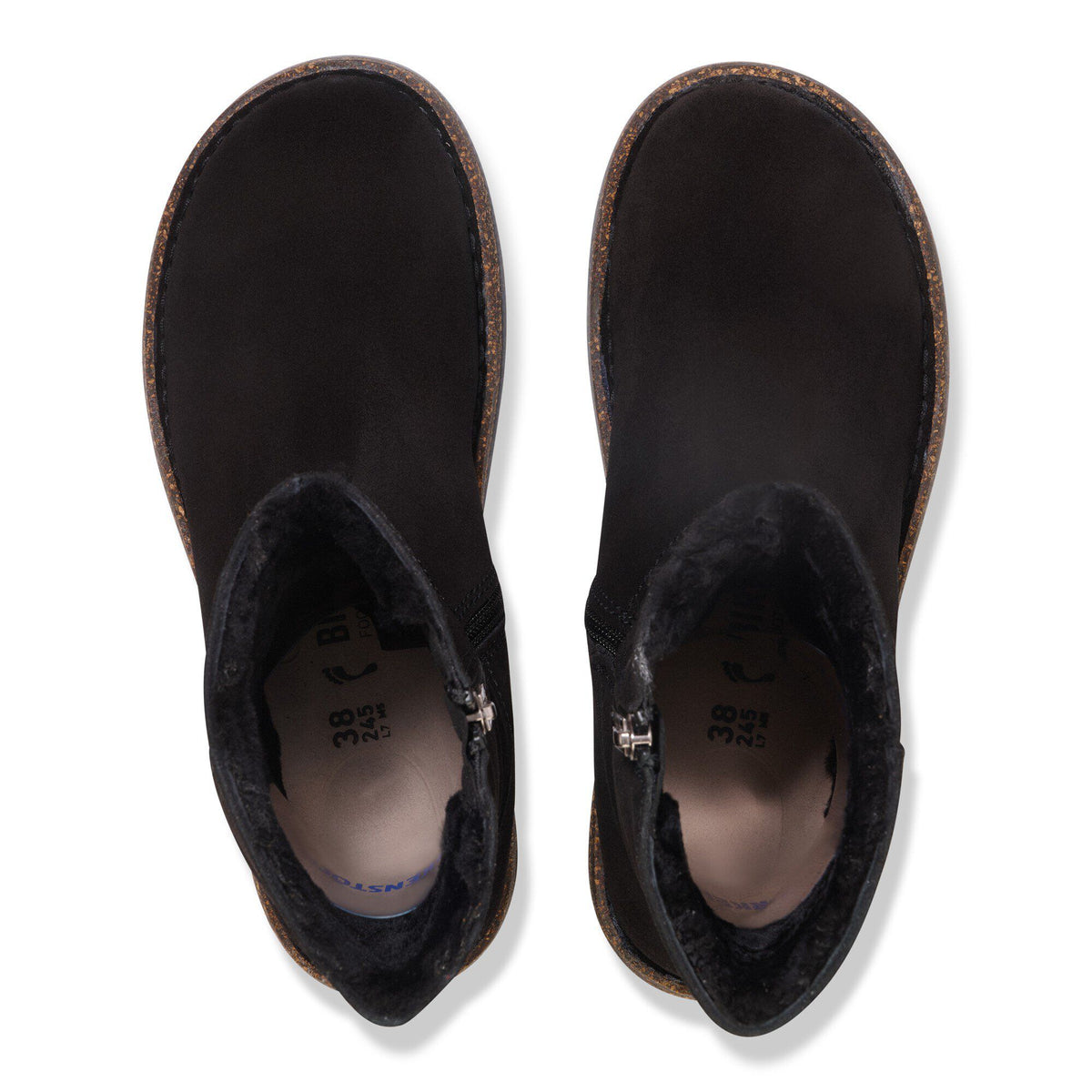 Uppsala Zip Shearling Suede Leather in Color Black | Birkenstock
