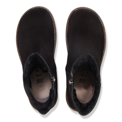 Uppsala Zip Shearling Suede Leather in Color Black | Birkenstock