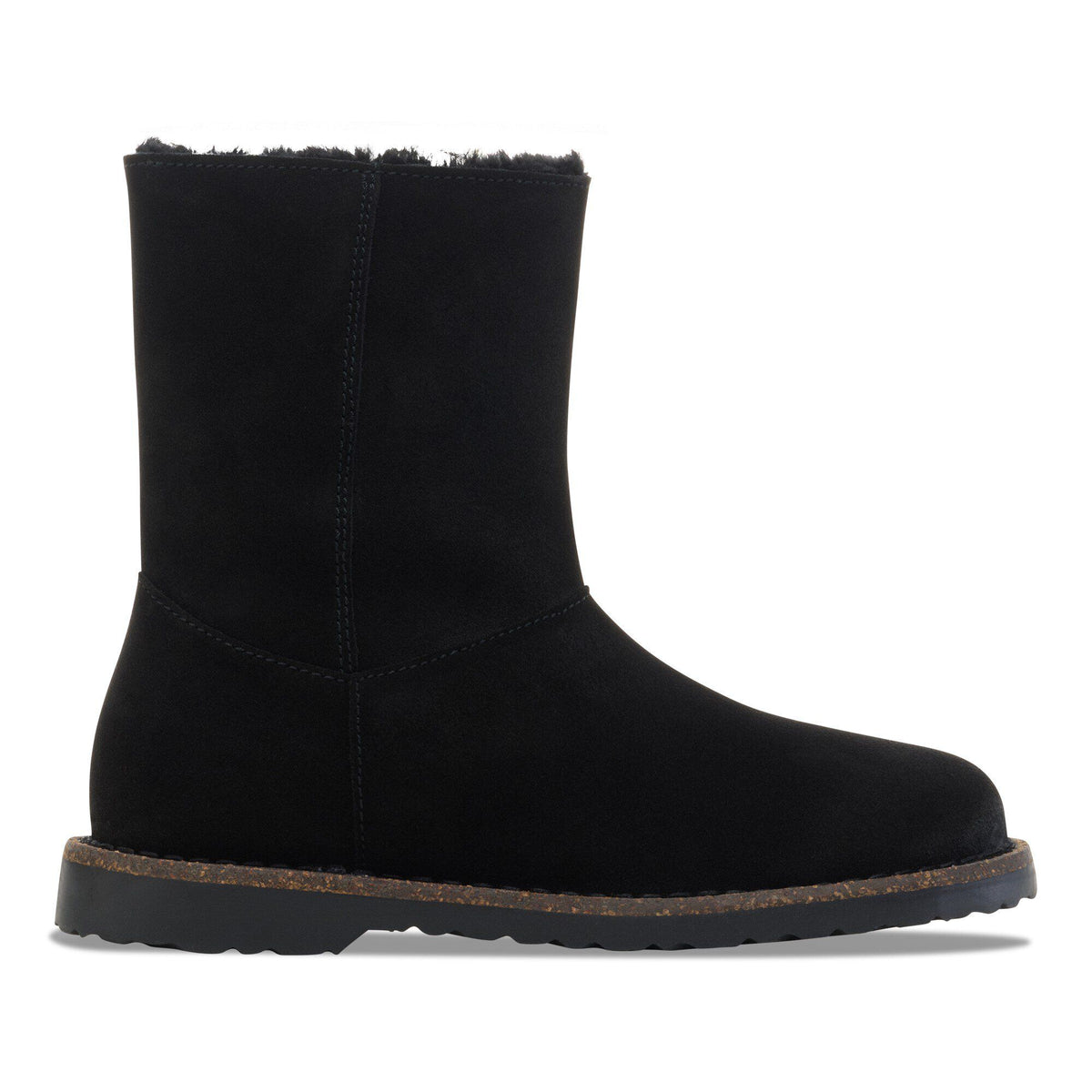 Uppsala Zip Shearling Suede Leather in Color Black | Birkenstock