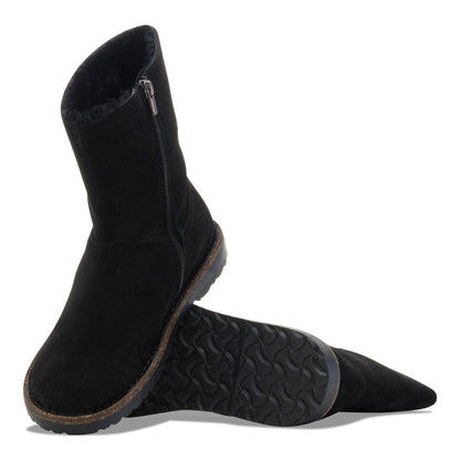 Uppsala Zip Shearling Suede Leather in Color Black | Birkenstock
