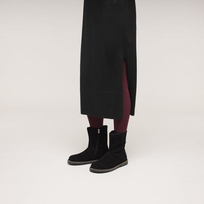 Uppsala Zip Shearling Suede Leather in Color Black | Birkenstock