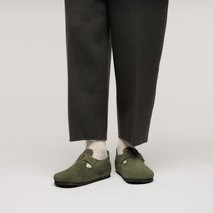 London Suede Leather in Color Thyme | Birkenstock