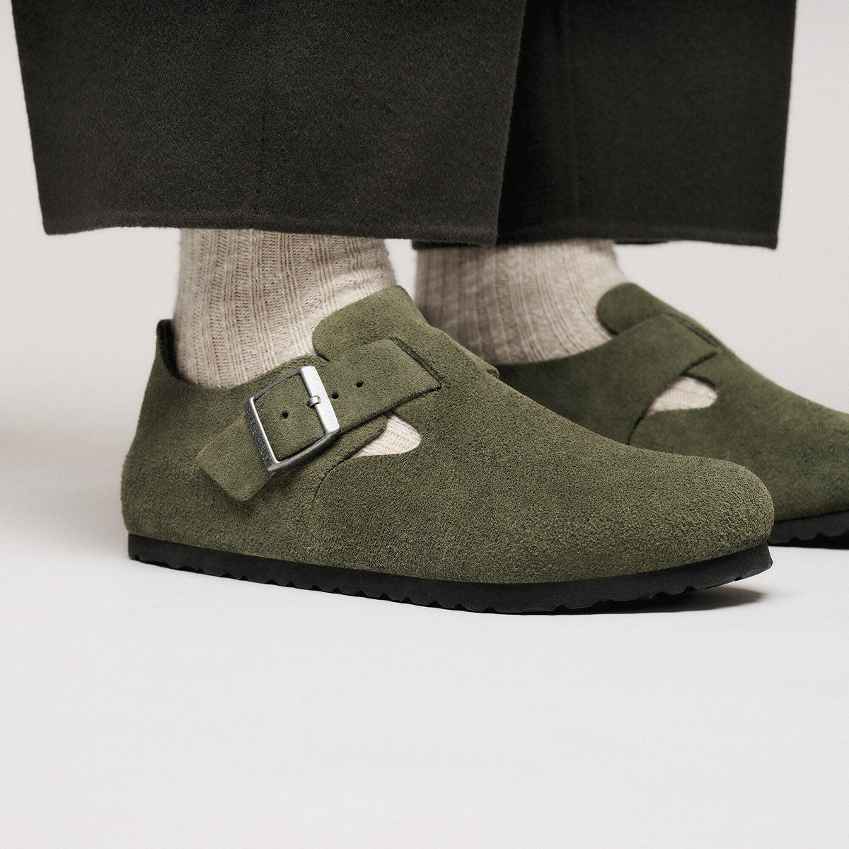 London Suede Leather in Color Thyme | Birkenstock