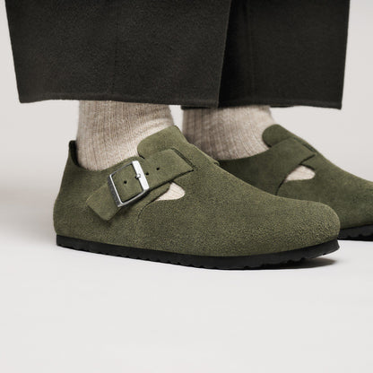 London Suede Leather in Color Thyme | Birkenstock