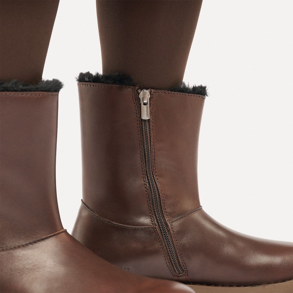 Uppsala Zip Shearling Leather in Color Carafe | Birkenstock