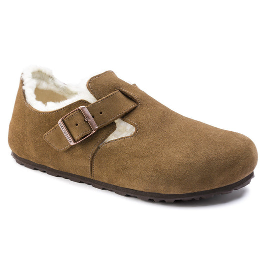London Shearling Suede Leather in Color Dark Tea | Birkenstock