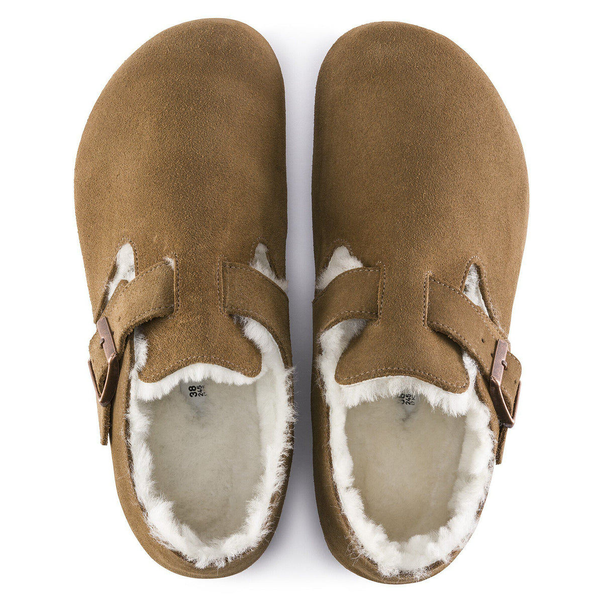 London Shearling Suede Leather in Color Dark Tea | Birkenstock