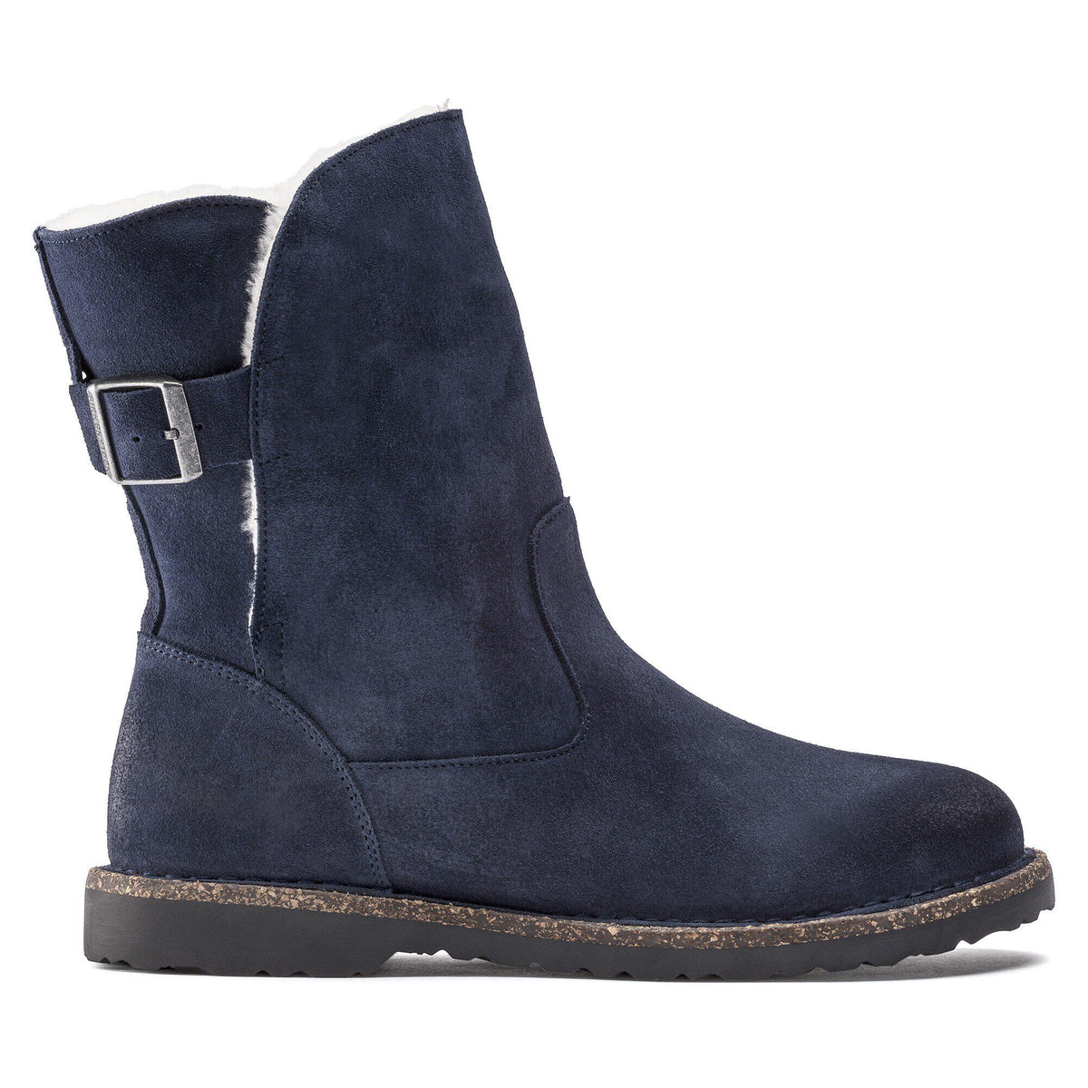Uppsala Shearling Suede Leather in Color Navy | Birkenstock