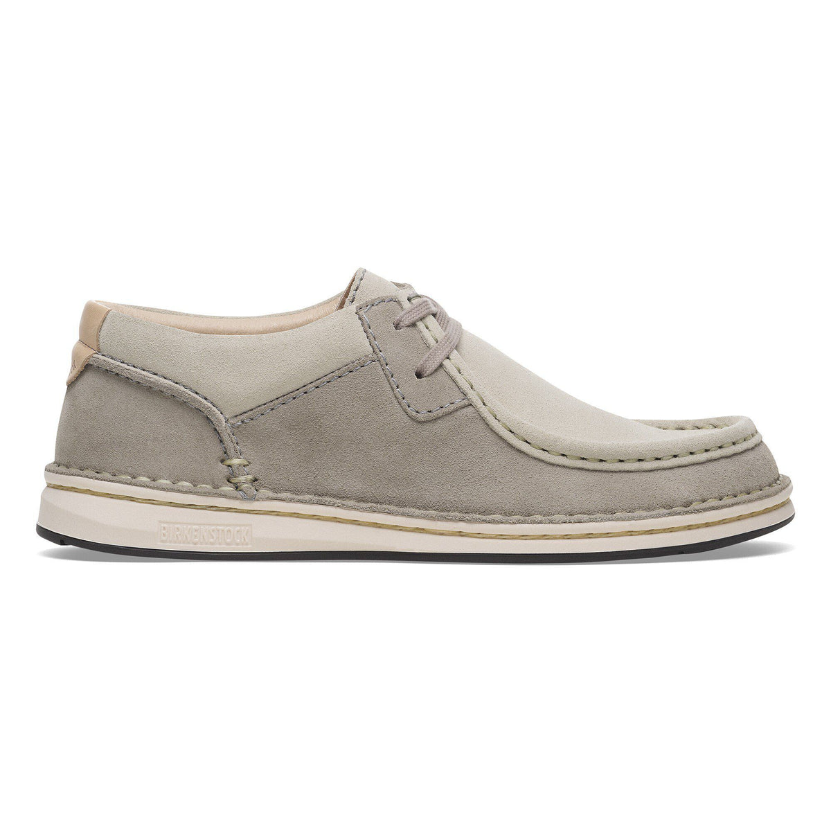 Pasadena Suede Leather in Color Stone Coin/White | Birkenstock