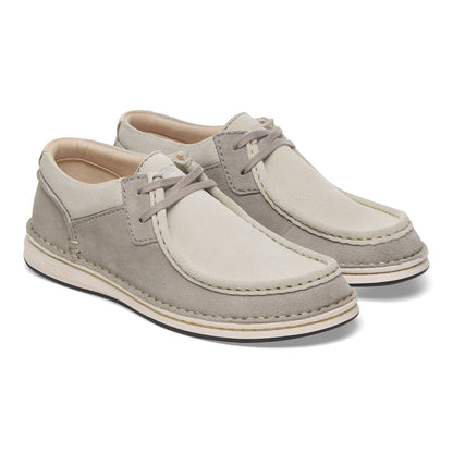 Pasadena Suede Leather in Color Stone Coin/White | Birkenstock