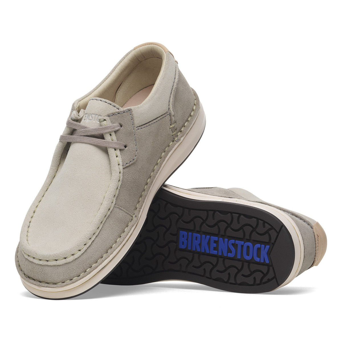 Pasadena Suede Leather in Color Stone Coin/White | Birkenstock
