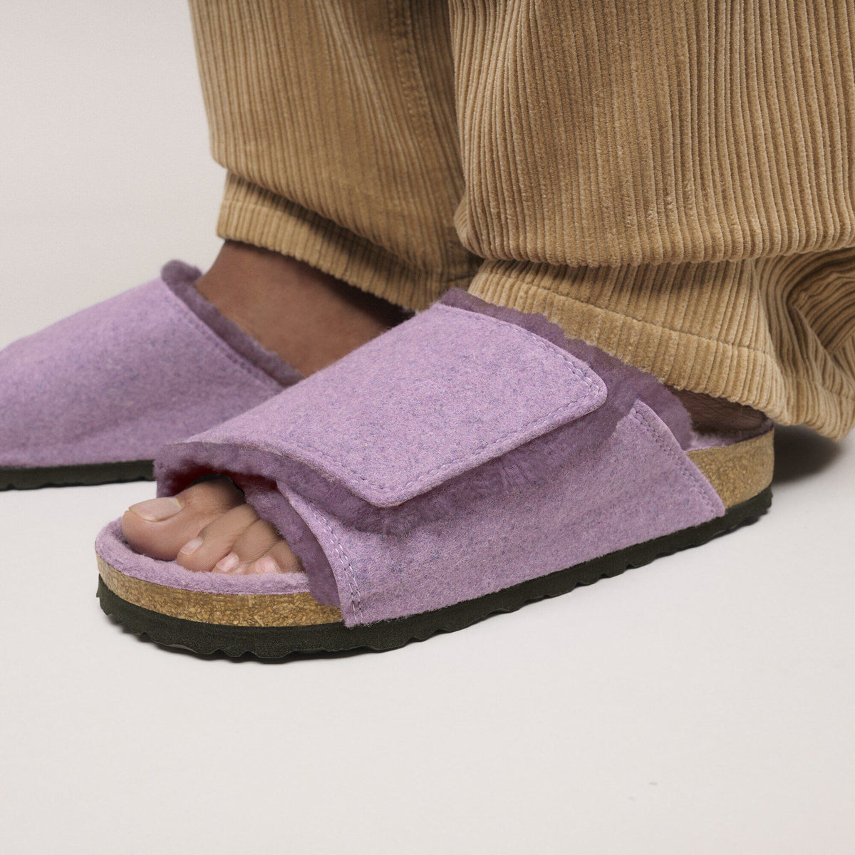 Solana Shearling Felt in Color Mauve | Birkenstock