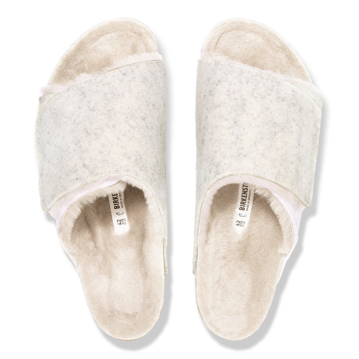 Solana Shearling Felt in Color Oyster | Birkenstock