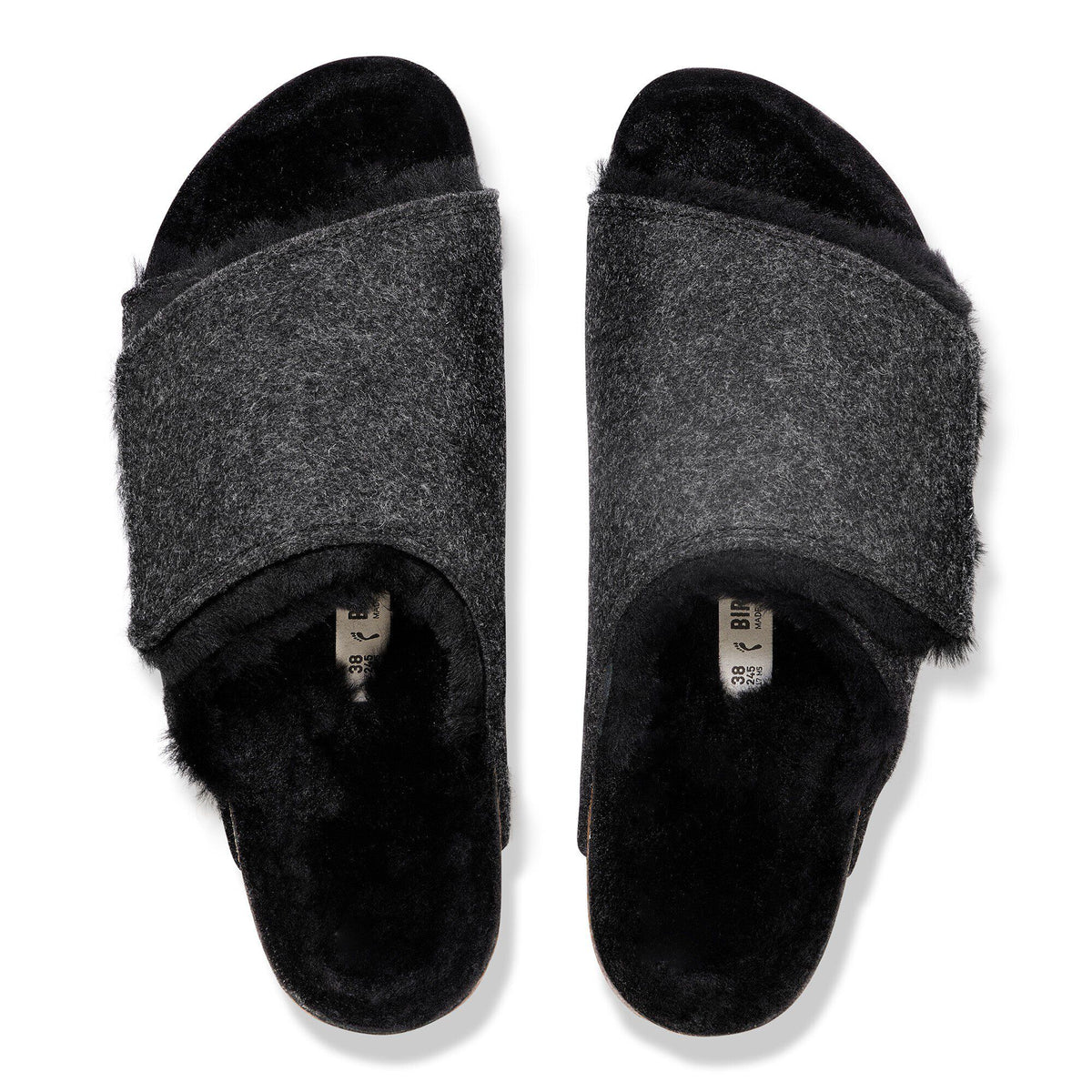 Solana Shearling Felt in Color Anthracite | Birkenstock