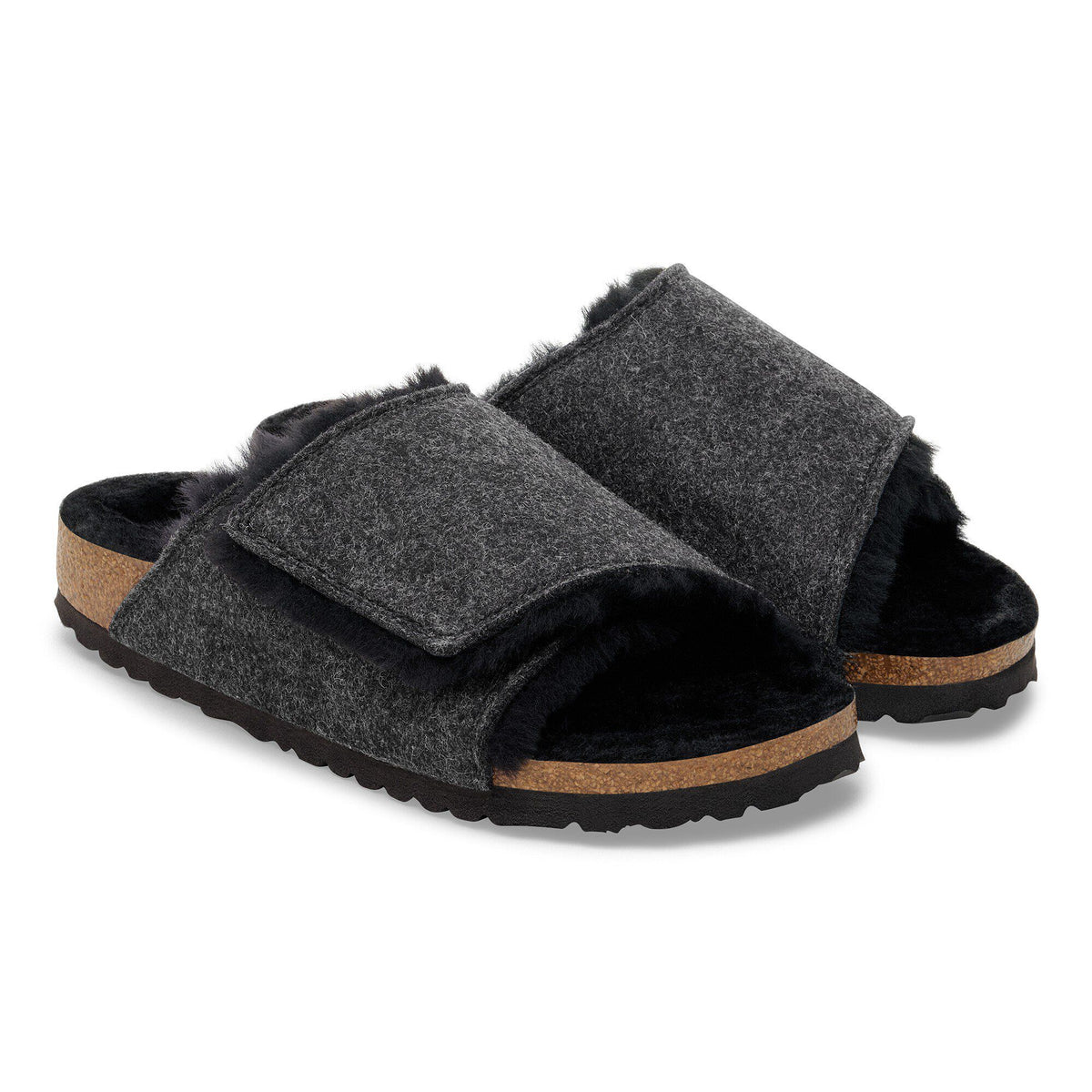 Solana Shearling Felt in Color Anthracite | Birkenstock