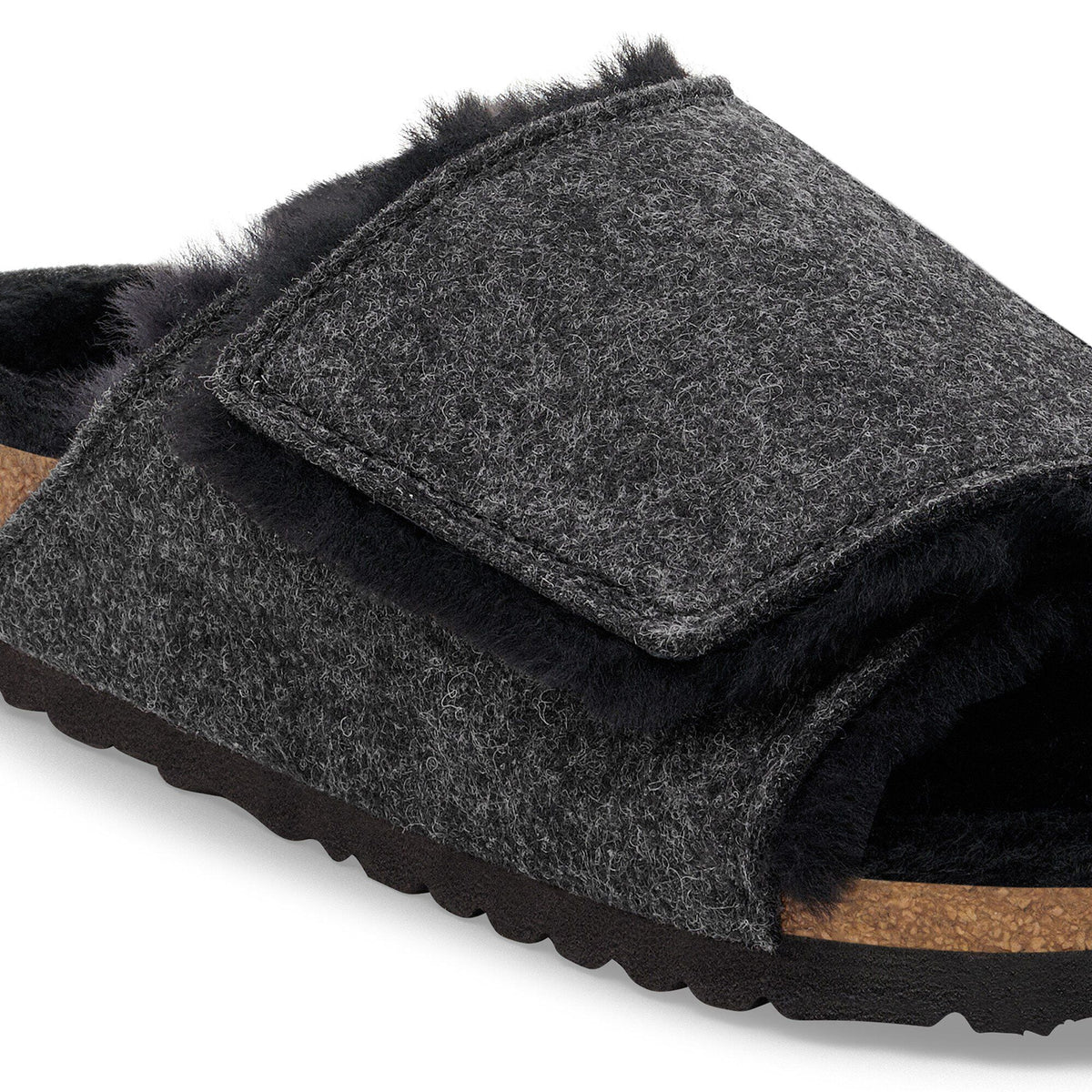 Solana Shearling Felt in Color Anthracite | Birkenstock