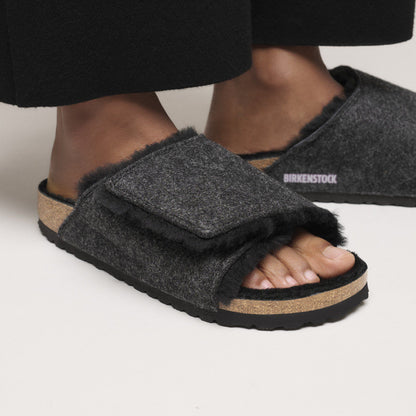 Solana Shearling Felt in Color Anthracite | Birkenstock