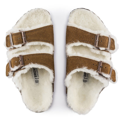 Arizona Shearling Kids Suede Leather in Color Mink | Birkenstock