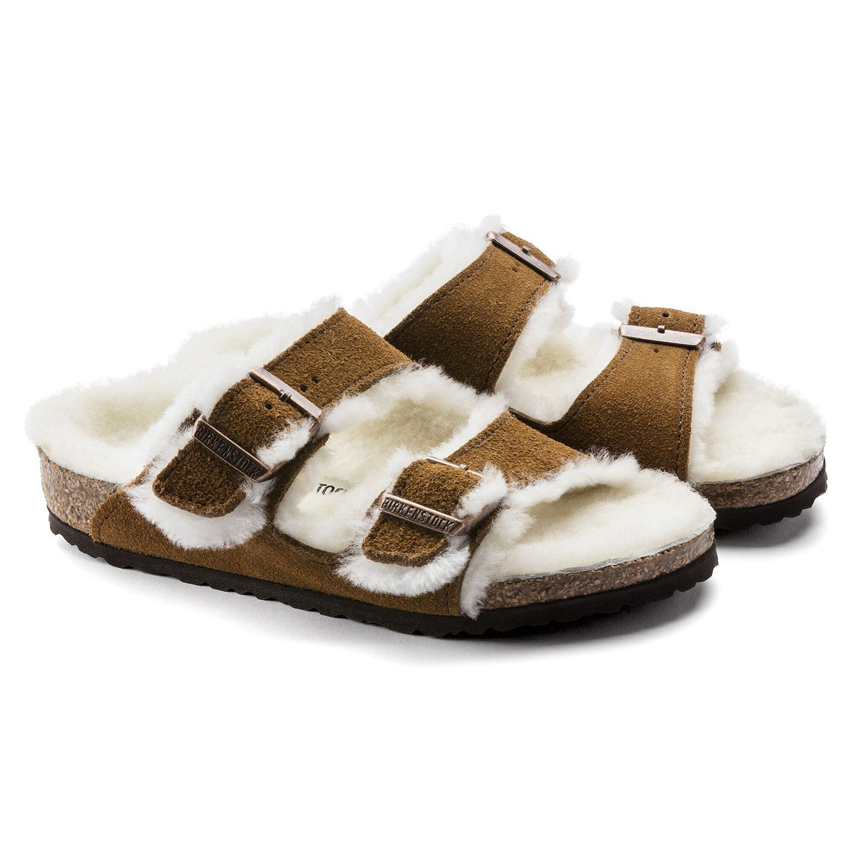 Arizona Shearling Kids Suede Leather in Color Mink | Birkenstock