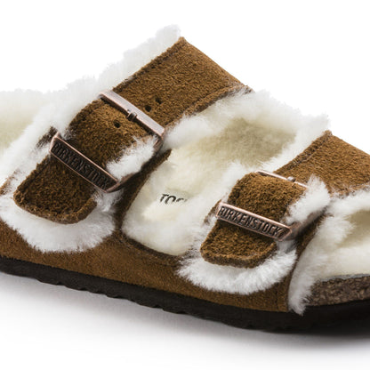 Arizona Shearling Kids Suede Leather in Color Mink | Birkenstock