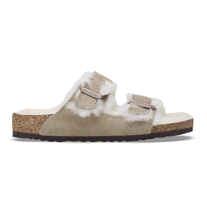 Arizona Shearling Kids Suede Leather in Color Taupe | Birkenstock
