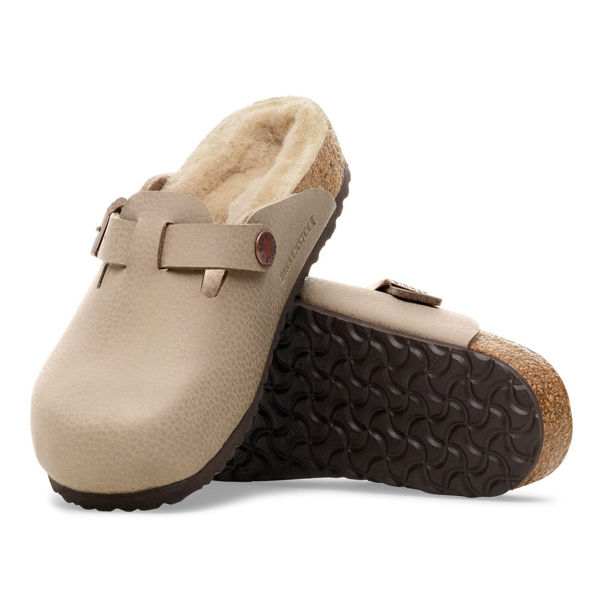 Boston Kids Birko-Flor in Color Desert Soil Gray/Taupe | Birkenstock