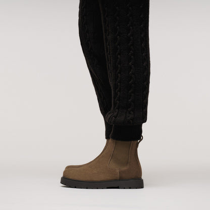 Highwood Slip On Men Suede Leather in Color Dark Tea | Birkenstock