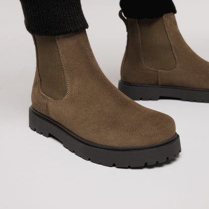 Highwood Slip On Men Suede Leather in Color Dark Tea | Birkenstock