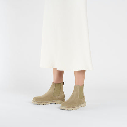 Highwood Slip On Women Suede Leather in Color Taupe | Birkenstock
