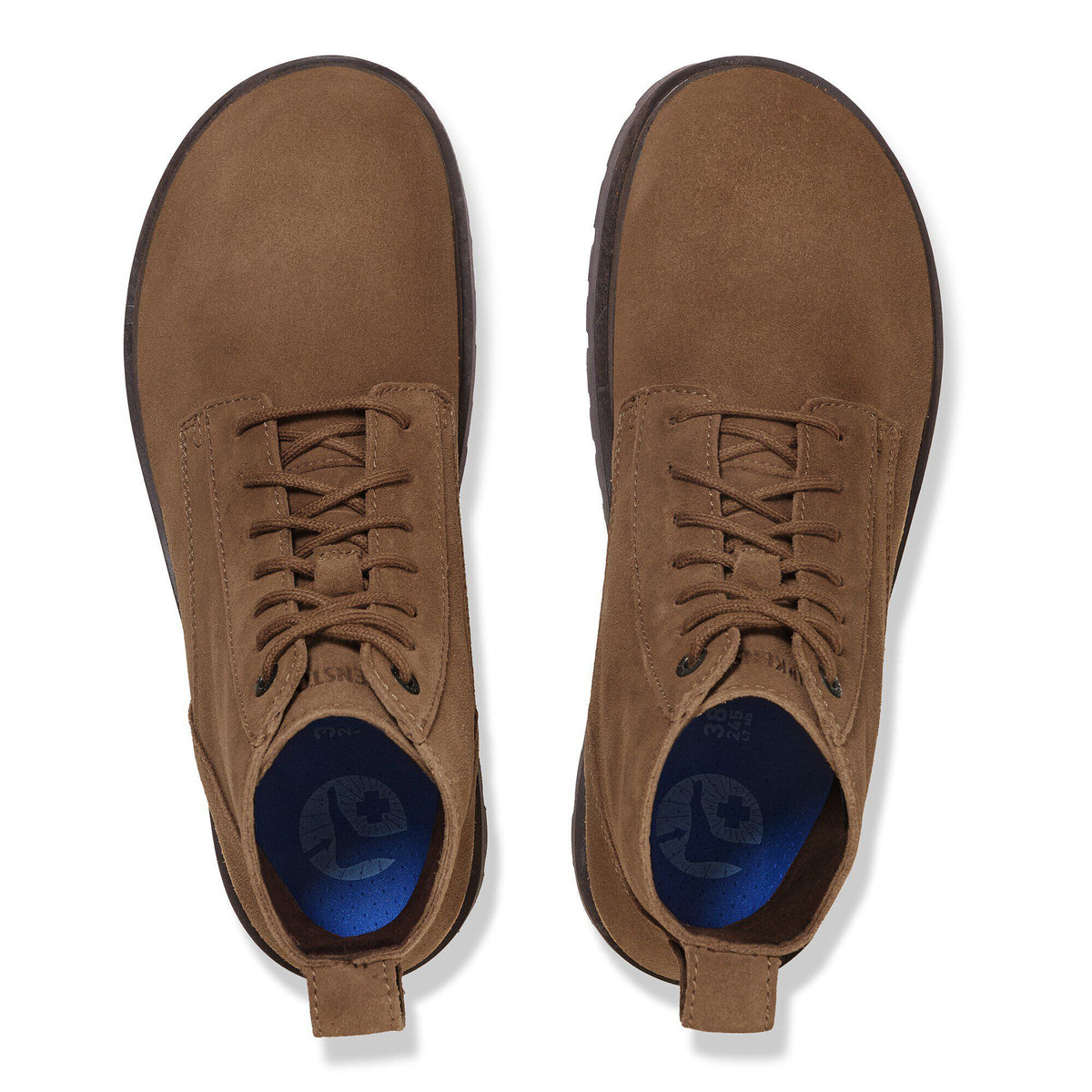Highwood Lace Mid Men Suede Leather in Color Dark Tea | Birkenstock