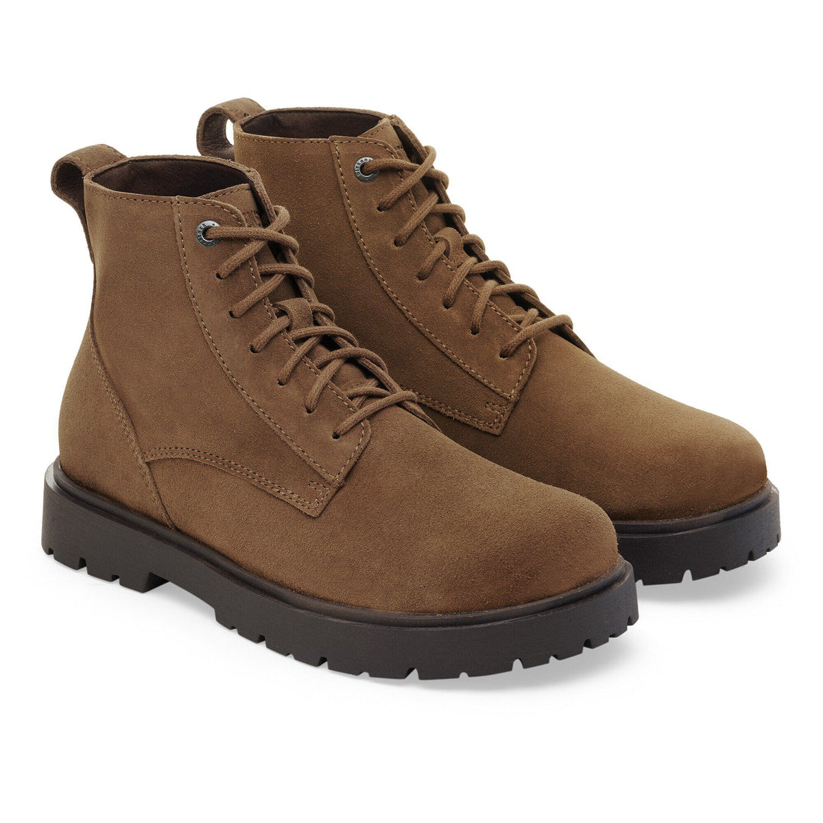 Highwood Lace Mid Men Suede Leather in Color Dark Tea | Birkenstock