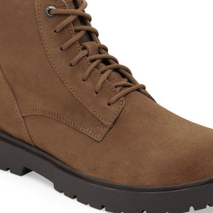 Highwood Lace Mid Men Suede Leather in Color Dark Tea | Birkenstock