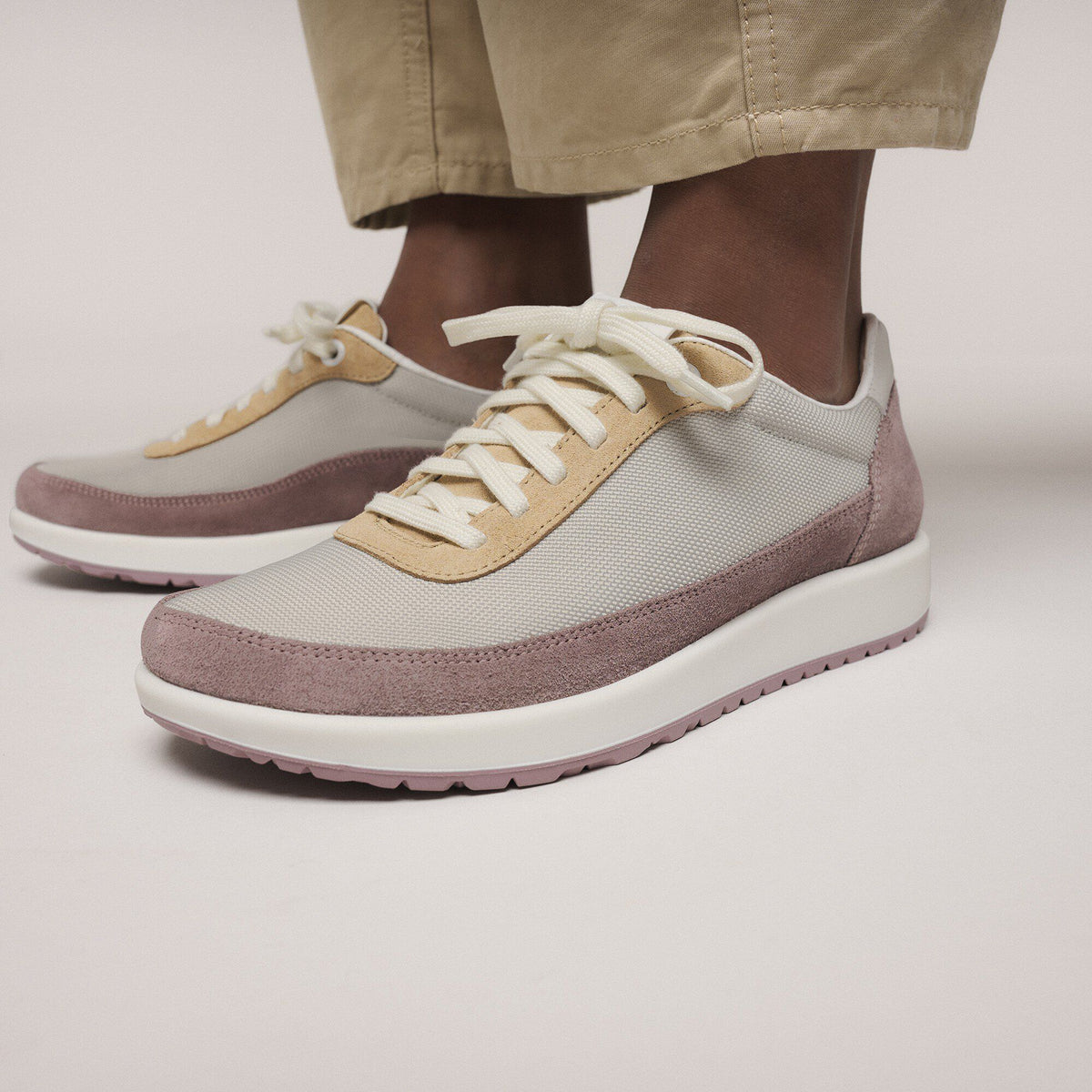 Honnef City Leather-Textile in Color Faded Purple/Antique White | Birkenstock