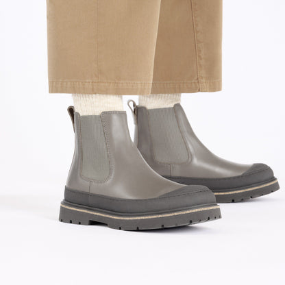 Prescott Slip On Men Oiled Leather in Color Concrete Gray | Birkenstock