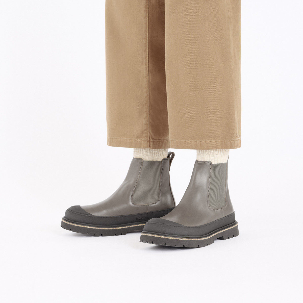 Prescott Slip On Men Oiled Leather in Color Concrete Gray | Birkenstock