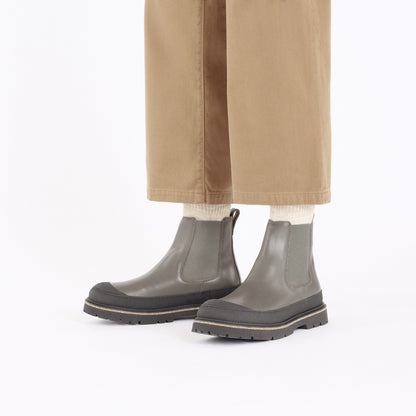 Prescott Slip On Men Oiled Leather in Color Concrete Gray | Birkenstock