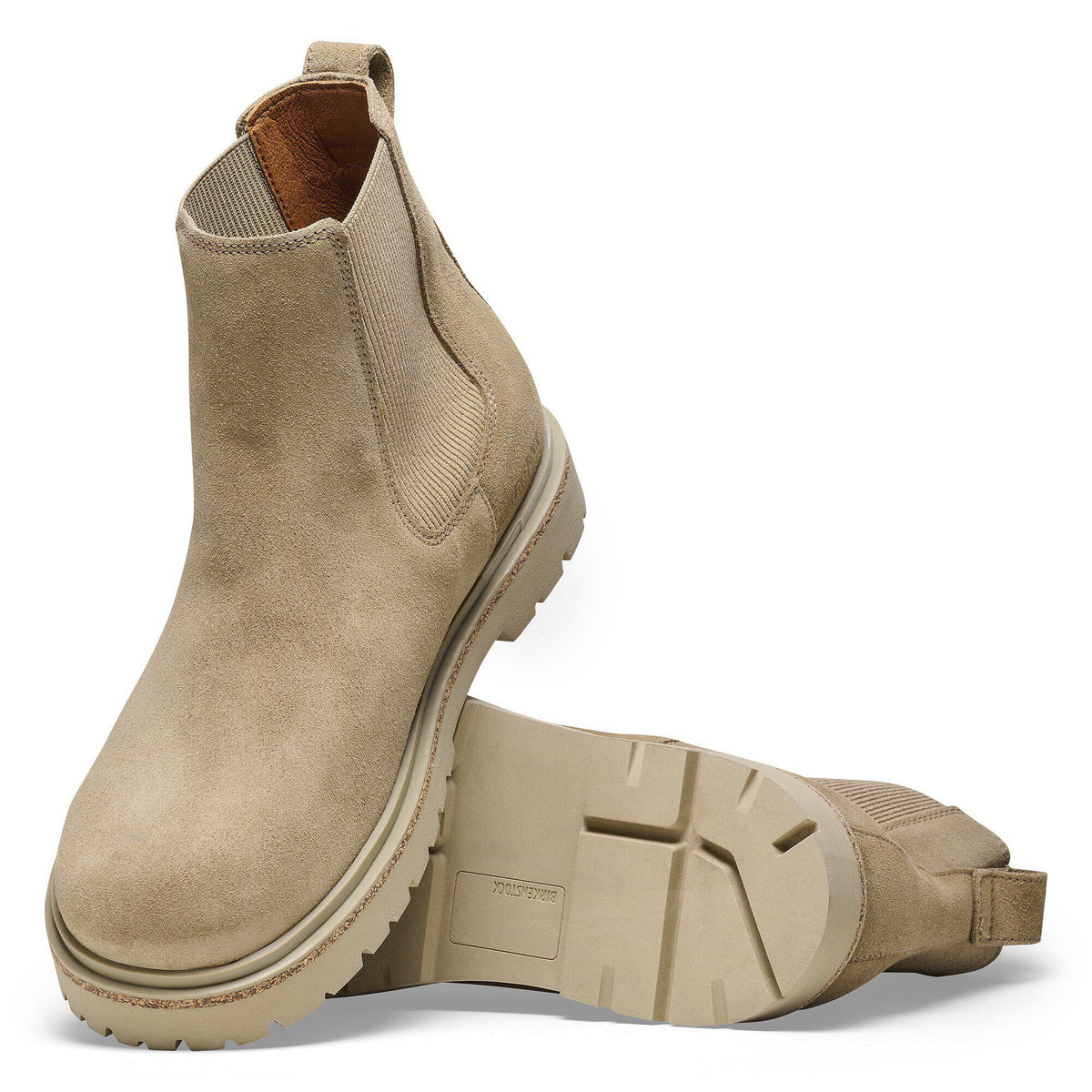Highwood Slip On Men Suede Leather in Color Taupe | Birkenstock