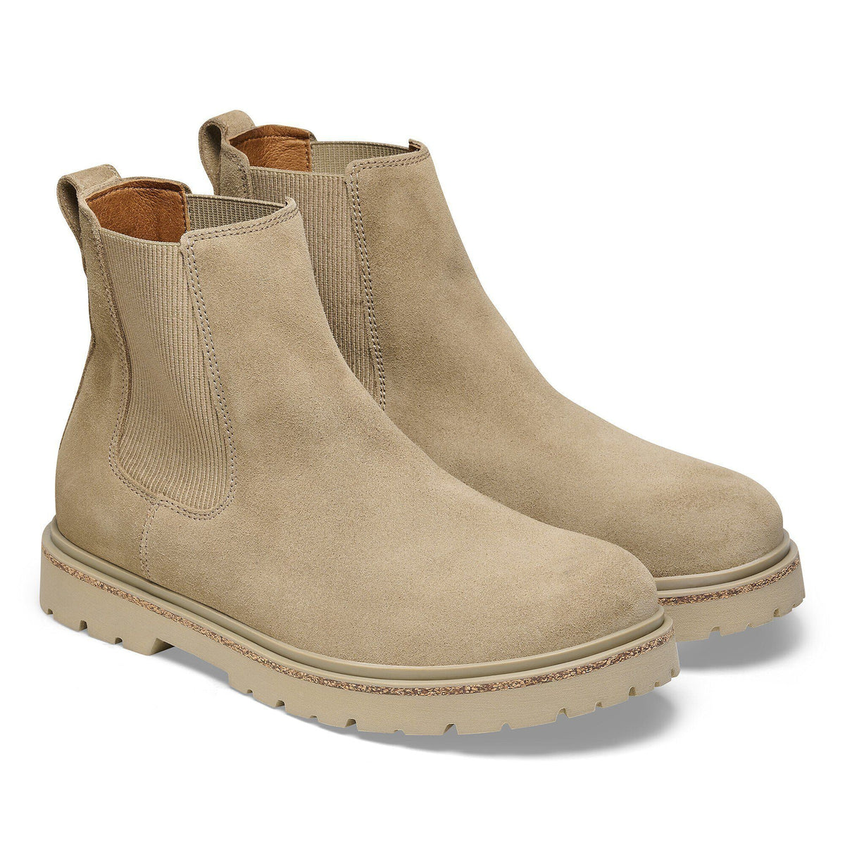 Highwood Slip On Men Suede Leather in Color Taupe | Birkenstock